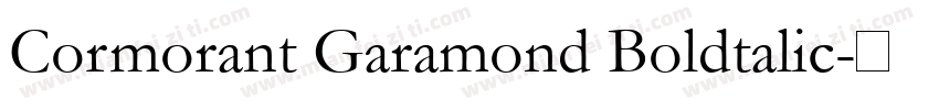 Cormorant Garamond Boldtalic字体转换